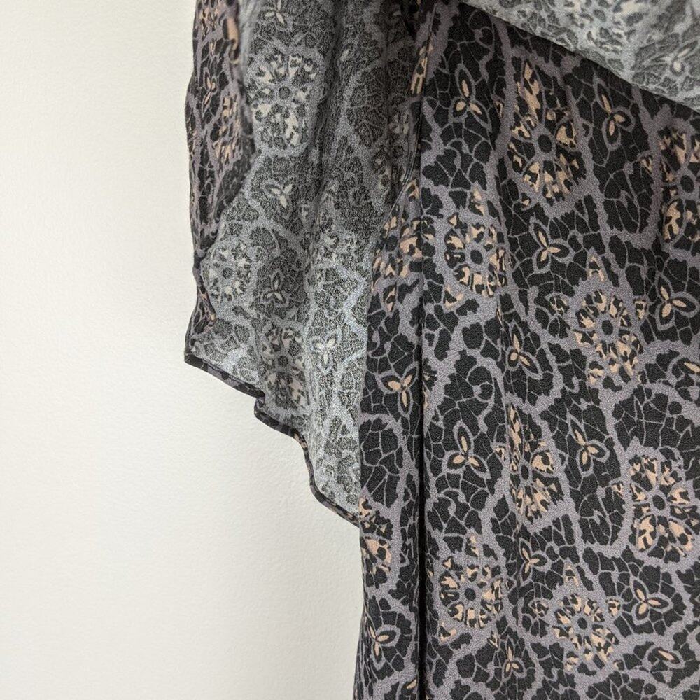 Free People Patterned Ruffle Off the Shoulder Top - Picture 4 of 7
